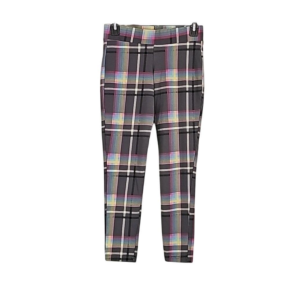 Plaid Leggings Torrid Capri Pants Gray Plaid Size 00 (M/L)  EUC